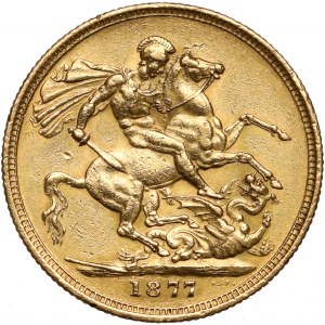 Australia, Victoria, Sovereign 1877-M, Melbourne