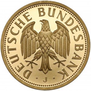 Niemcy, 1 marka w złocie 2001 J, Hamburg