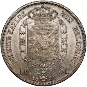 Sweden, Carl XIV Johan, 1 Riksdaler 1841