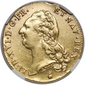 France, Louis XVI, 2 Louis d'Or 1788-AA, Metz - NGC XF