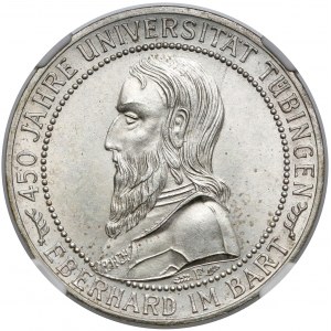 Niemcy, Republika Weimarska, 5 marek 1927 Tubingen - NGC MS63