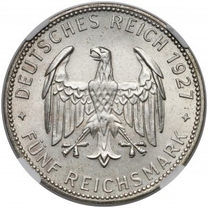 Niemcy, Republika Weimarska, 5 marek 1927 Tubingen - NGC MS63
