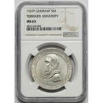 Niemcy, Republika Weimarska, 5 marek 1927 Tubingen - NGC MS63