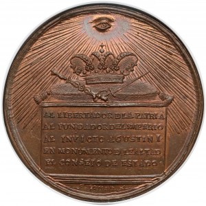 Meksyk, Cesarstwo, Medal Rada Stanu 1823 - wyśmienity