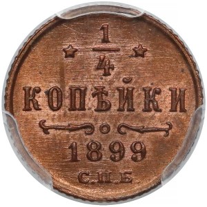 Russia, Nicholas II, 1/4 Kopeck 1899