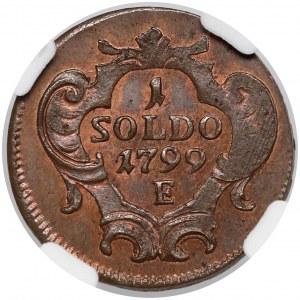 Hungary, Francis II, Karlsburg, 1 Soldo 1799 - letter E - RARE