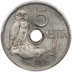 Greece, George I, PATTERN 5 Lepta 1912