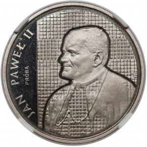 Próba NIKIEL 2.000 złotych 1989 Jan Paweł II - na kratce