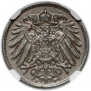 Regency Kingdom of Poland, PATTERN 5 Pfennig 1917 - MULE - German Eagle on Obverse - RARE