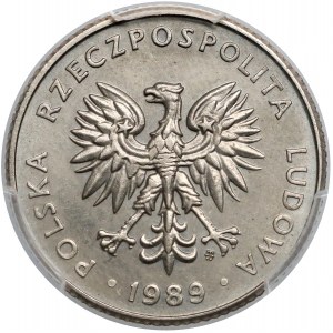 Próba MIEDZIONIKIEL 20 złotych 1989 - napis odwrotnie