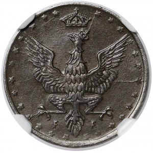 Regency Kingdom of Poland, PATTERN 5 Pfennig 1918 - MULE - German Reverse - RARE