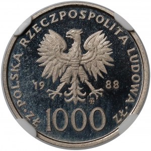 Próba NIKIEL 1.000 złotych 1988 Jan Paweł II - X lat pontyfikatu