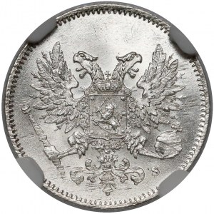 Finlandia / Rosja, Mikołaj II, 25 penniä 1917 - piękne