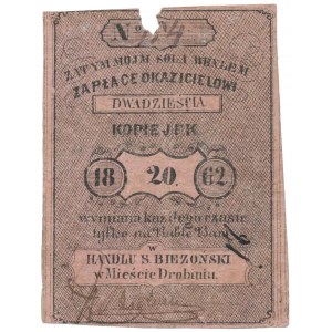 Drobin, S. Biezoński, 20 kopiejek 1862