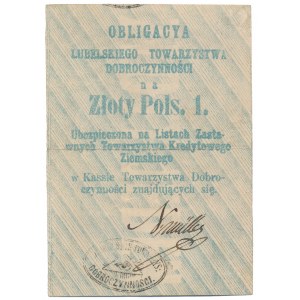 Lublin, Lubelskie Towarzystwo Dobroczynności, 1 złoty = 15 kopiejek 1861