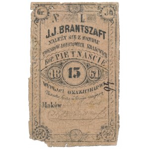 Maków, J. J. Brantszaft, 15 kopiejek 1861