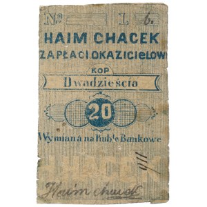 Ostrołęka, Haim Chacek, 20 kopiejek (XIX w.)