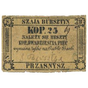 Przasnysz, Szaja Bursztyn, 25 kopiejek (XIX w.)