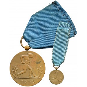 Medal X-lecia Odzyskania Niepodległości - z miniaturą
