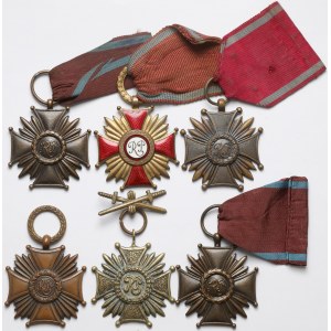Krzyże Zasługi z różnych okresów - zestaw 6 szt.