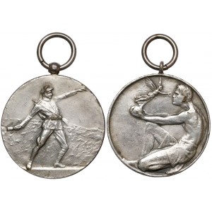 Rzut granatem, Medale za I i II miejsce, Lidzbark 1931 (2szt)