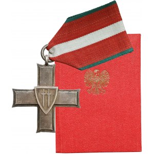 Srebrny Krzyż Grunwaldu III kl. - z legitymacją