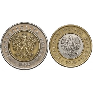 Destrukty, 2 i 5 złotych 1994-1995 (2szt)