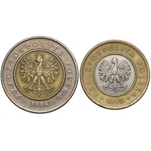 Destrukty, 2 i 5 złotych 1994-1995 (2szt)