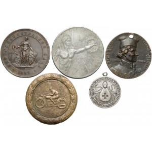 Zestaw medali różnych 1887-1990 (5szt)