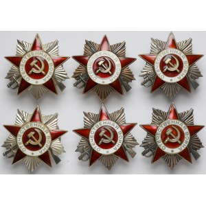 ZSRR, Ordery Wojny Ojczyźnianej - zestaw 6 szt.