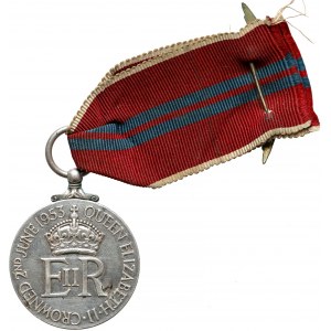 Wielka Brytania, Medal koronacyjny Elżbiety II wraz z przypinką pilota morskiego Sweatheart Brooch