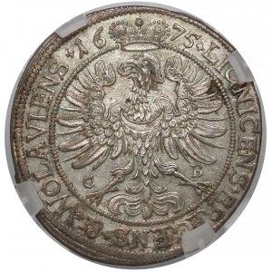Śląsk, Jerzy Wilhelm, 15 krajcarów 1675 CB, Brzeg - B.ŁADNE