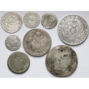 Polska / Rosja, zestaw monet 1528-1840 (8szt)