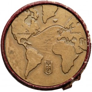 Medal I. podróż statku M/S Piłsudski 1935 - Gdynia - Nowy York