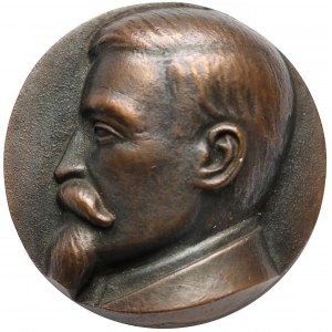Henryk Sienkiewicz - miniatura na kształt medalionu o bardzo wysokim reliefie