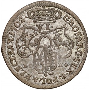 August II Mocny, Szóstak Lipsk 1702 EPH - bardzo ładny
