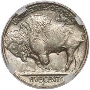 USA, 5 centów 1938-D - GENI MS61