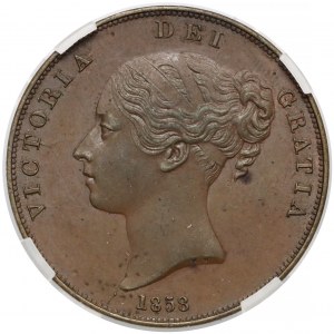 Wielka Brytania, Wiktoria, 1 penny 1858