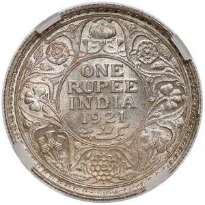British India, George V, 1 Rupee 1921