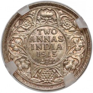British India, George V, 2 Annas 1915