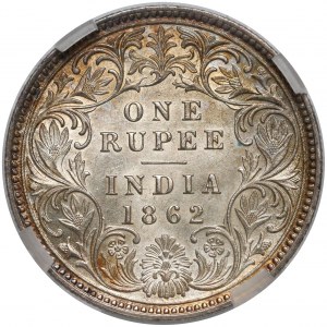 British India, Victoria, 1 Rupee 1862