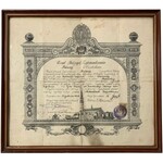 Dyplom rzemieślniczy, Urząd Starszych Zgromadzenia MALARZY, Częstochowa 1926 r.