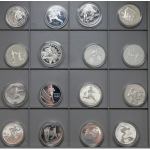 Set of world proof silver collector coins 1988-1996 (16pcs)