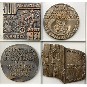 PRL, Medale lane i plakiety (4szt)
