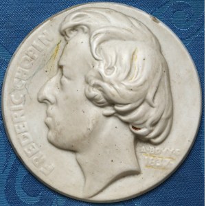 Medalion porcelanowy - Fryderyk Chopin - Bovy 1852