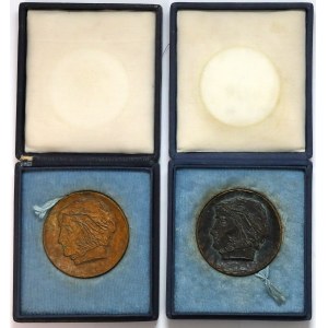 Medale Adam Mickiewicz 1955 w pudełkach Kraków 1957 (2szt)