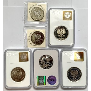 PRL / III RP zestaw monet kolekcjerskim - próbne i srebrne (6szt)