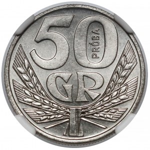 Próba NIKIEL 50 groszy 1958 - wieniec