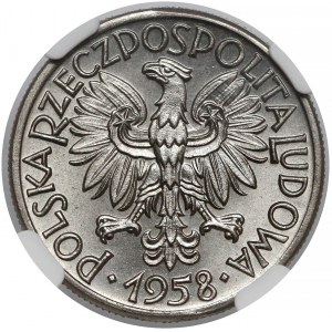 Próba NIKIEL 50 groszy 1958 - wstęga