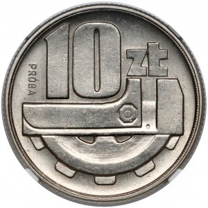 Próba NIKIEL 10 złotych 1960 Klucz i koło zębate